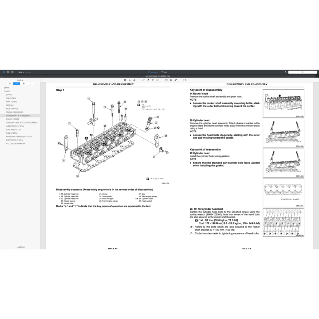 NISSAN UD DIESEL ENGINE FE6 / FE6A / FE6B / FE6T / FE6TA SERVICE REPAIR MANUAL - Image 4
