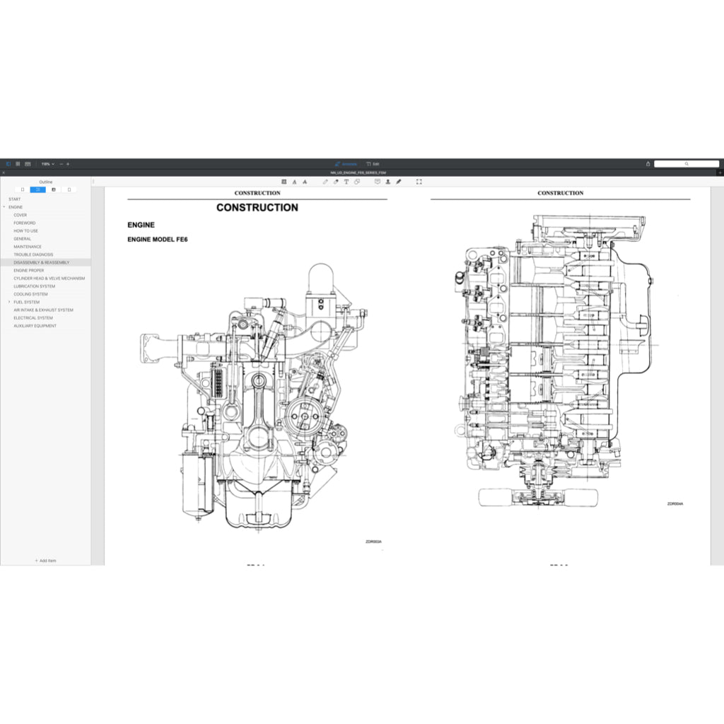 NISSAN UD DIESEL ENGINE FE6 / FE6A / FE6B / FE6T / FE6TA SERVICE REPAIR MANUAL - Image 5