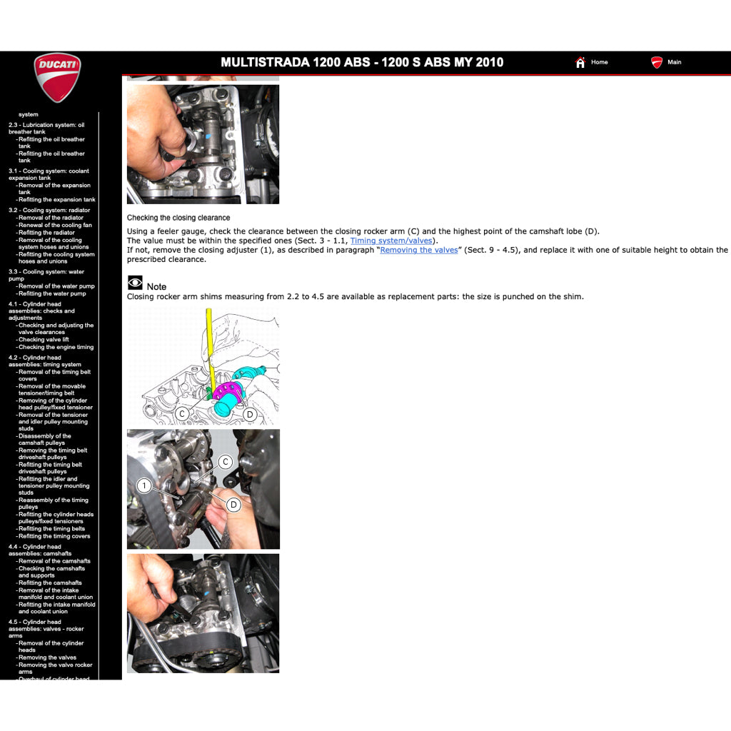 DUCATI MULTISTRADA 1200S (2010-2012) SERVICE WORKSHOP MANUAL + PARTS CATALOGUE + OWNER'S MANUAL - Image 4