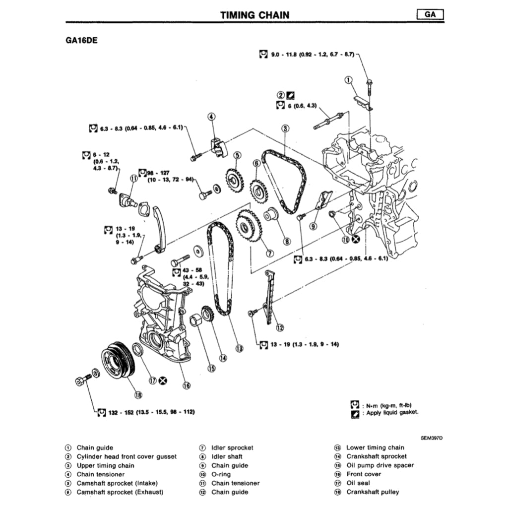 NISSAN SENTRA / SUNNY B13/N14 (1990-1995) SERVICE WORKSHOP MANUAL - Image 7