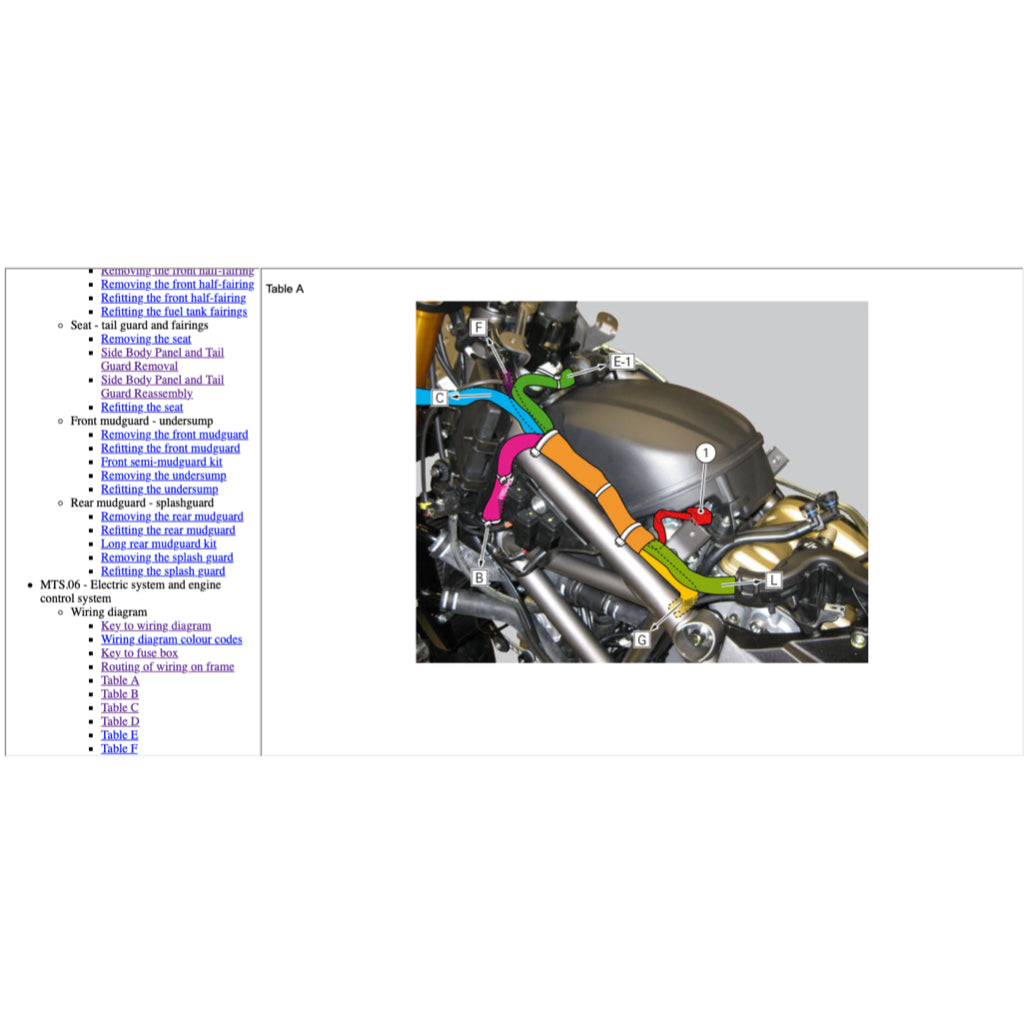 DUCATI MULTISTRADA 1200S (2013-2014) SERVICE WORKSHOP MANUAL + PARTS CATALOGUE + OWNER'S MANUAL - Image 7