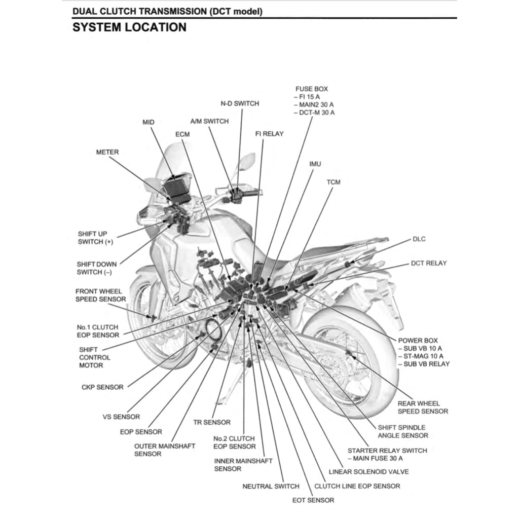 HONDA AFRICA TWIN CRF 1100 A/4/D/4 (2020-2023) SERVICE WORKSHOP MANUAL + PARTS CATALOGUE + OWNER'S MANUAL - Image 8