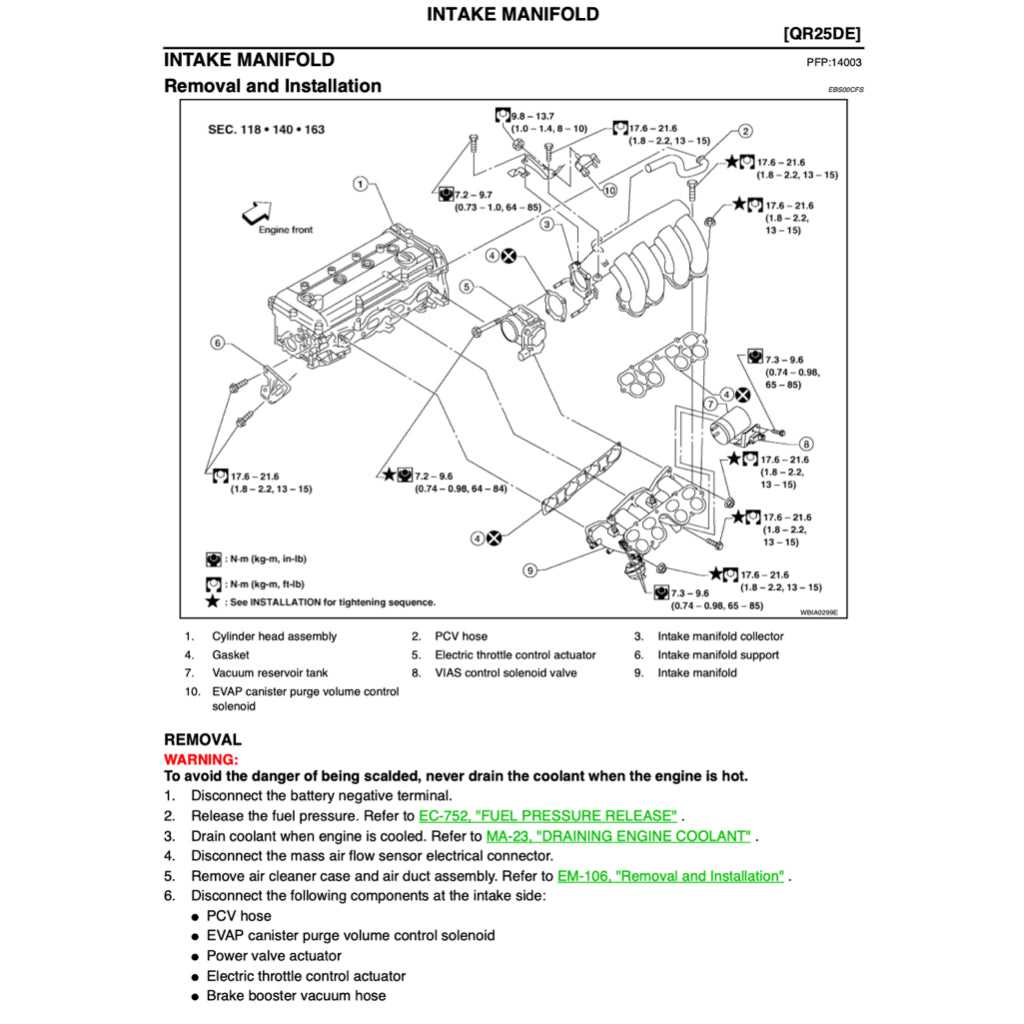 NISSAN SENTRA / SUNNY B15 (1999-2006) SERVICE WORKSHOP MANUAL - Image 8