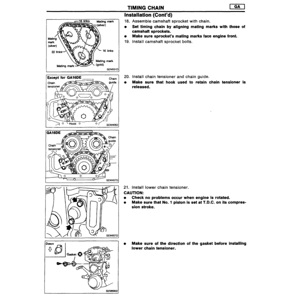 NISSAN SENTRA / SUNNY B13/N14 (1990-1995) SERVICE WORKSHOP MANUAL - Image 8