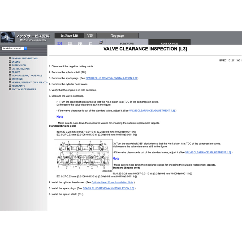 MAZDA MPV PREMACY LW (1999-2006) SERVICE WORKSHOP MANUAL - Image 6