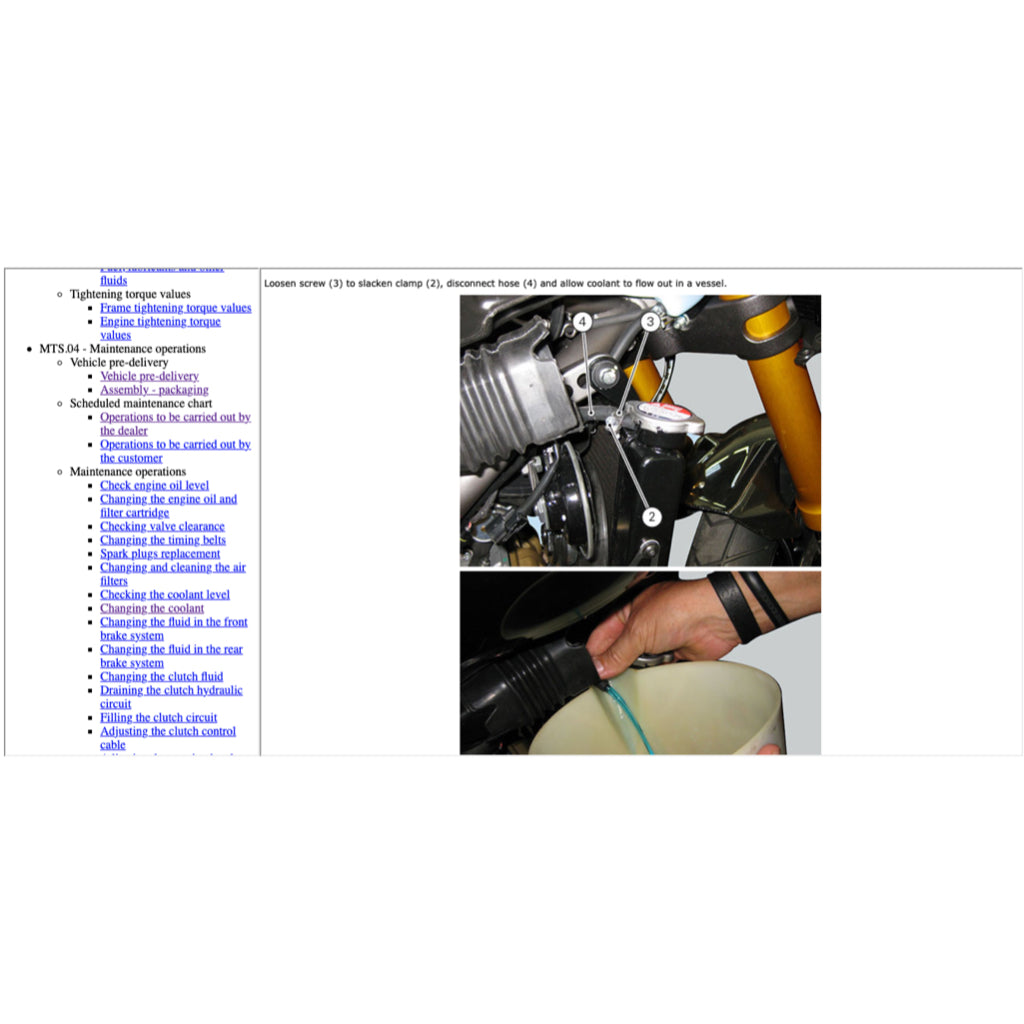 DUCATI MULTISTRADA 1200S (2013-2014) SERVICE WORKSHOP MANUAL + PARTS CATALOGUE + OWNER'S MANUAL - Image 8