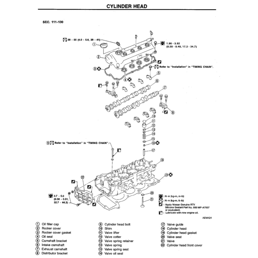 NISSAN SENTRA / SUNNY B14 (1995-1999) SERVICE WORKSHOP MANUAL - Image 6