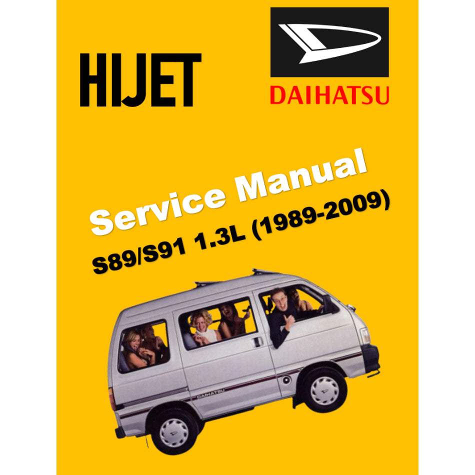 DAIHATSU HIJET PORTER S89/S91 1.3L (1989-2009) SERVICE WORKSHOP MANUAL