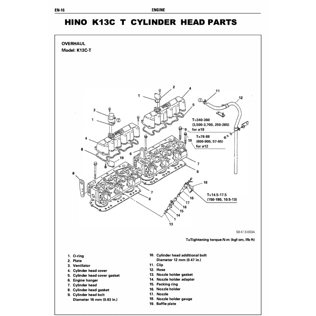 HINO ENGINE K13C-T/K13D-T WORKSHOP SERVICE REPAIR MANUAL - Image 5