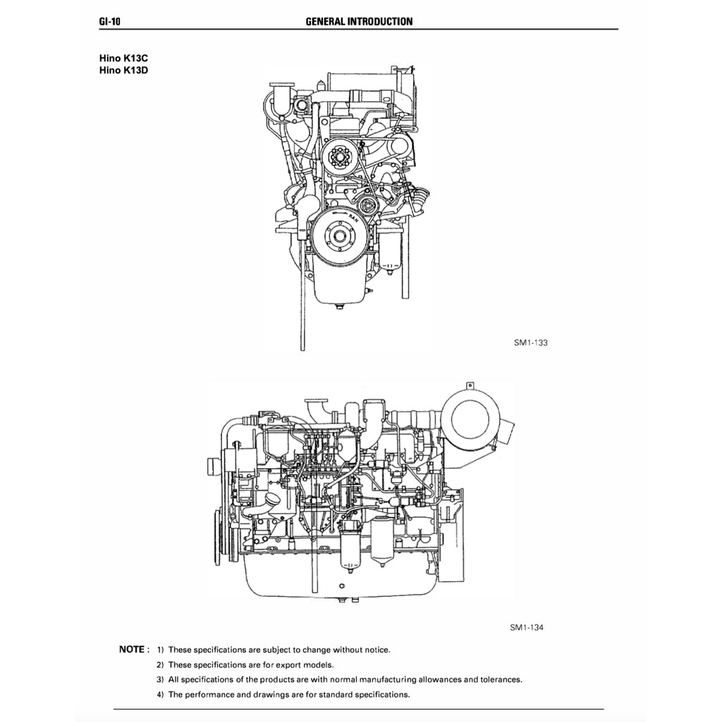 HINO ENGINE K13C-T/K13D-T WORKSHOP SERVICE REPAIR MANUAL - Image 6