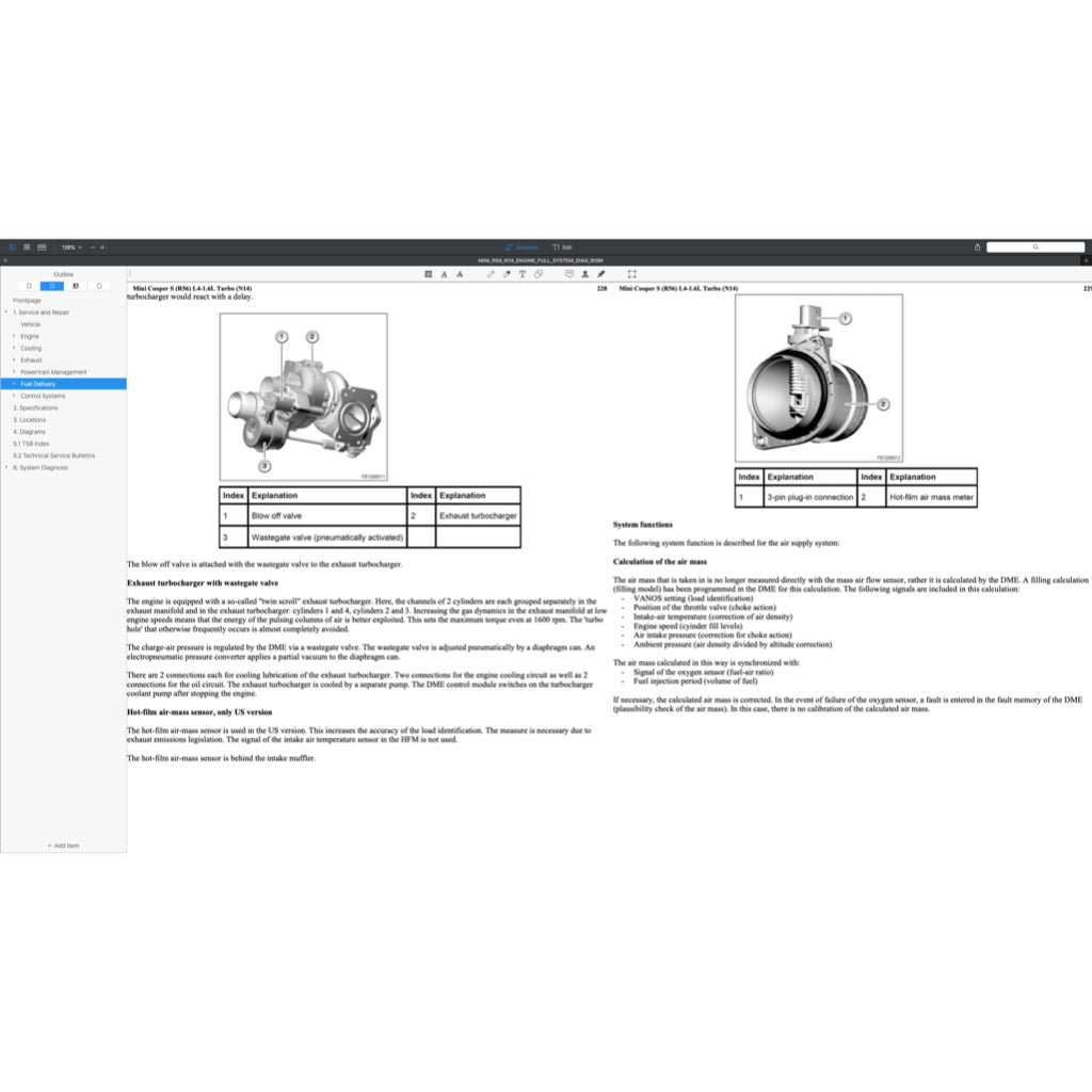 MINI COOPER S R55/56/57 N14 (2006-2012) ENGINE SERVICE WORKSHOP MANUAL + COMPONENT LOCATION+ WIRING - Image 4