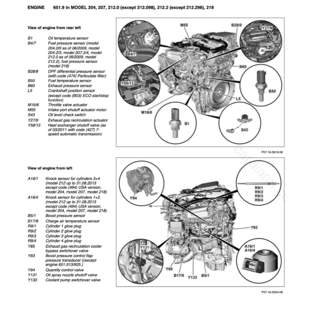 MERCEDES BENZ ENGINE OM651 SERVICE REPAIR MANUAL - Image 9