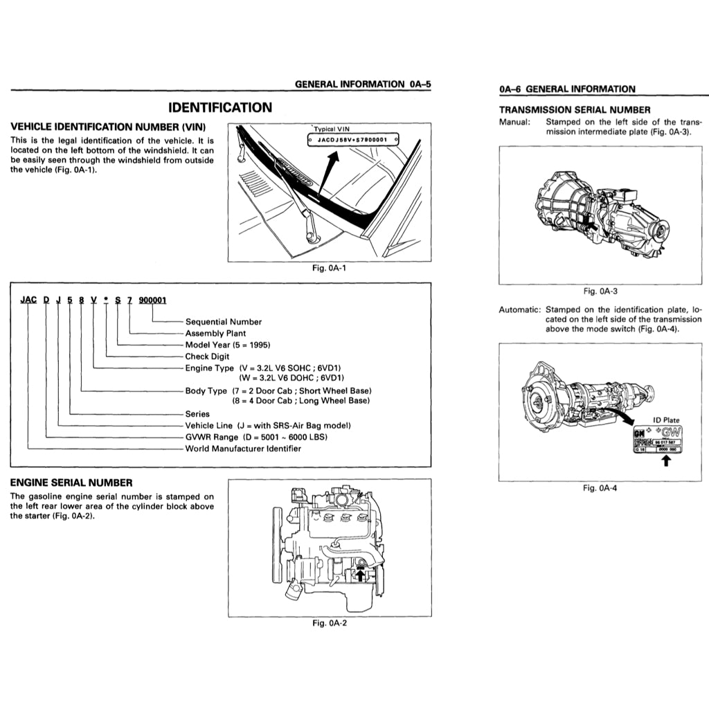 ISUZU TROOPER UX (1994-1997) SERVICE WORKSHOP MANUAL - Image 4