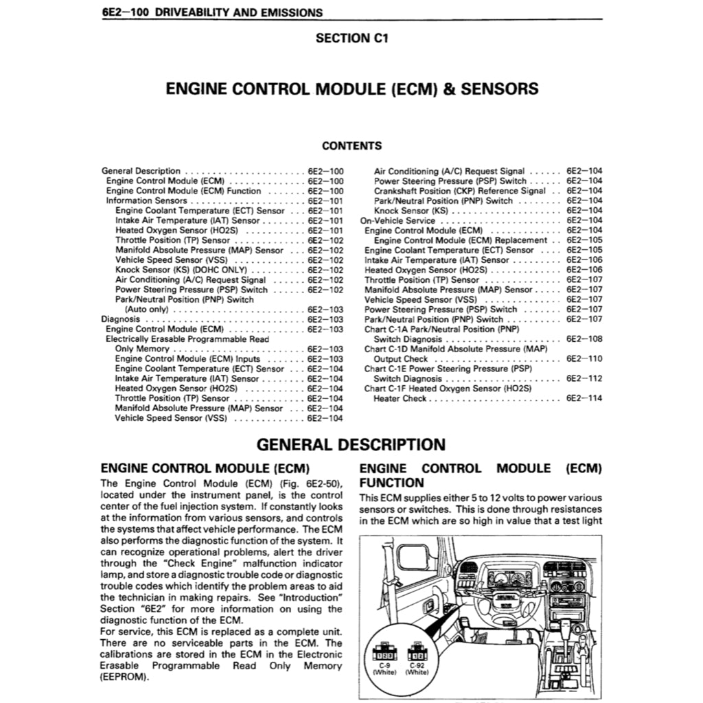 ISUZU TROOPER UX (1994-1997) SERVICE WORKSHOP MANUAL - Image 7