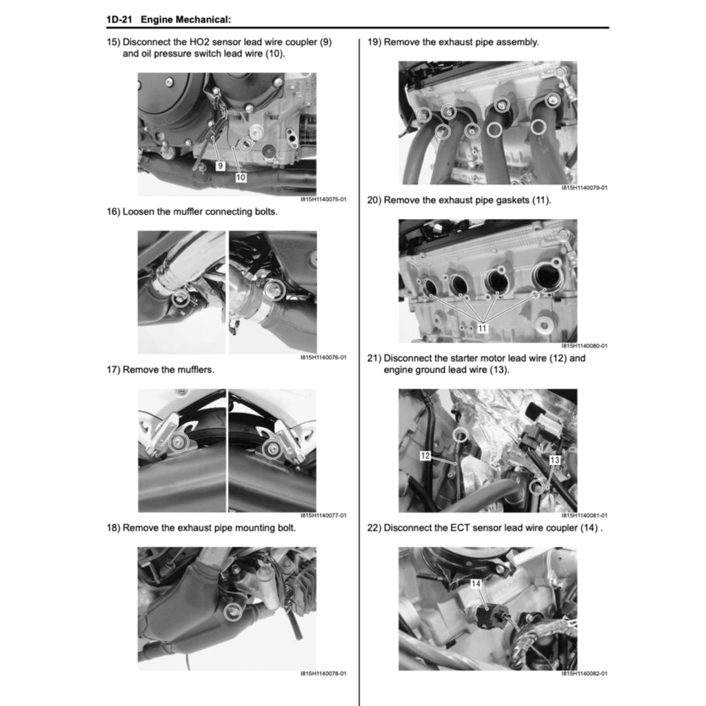 SUZUKI HAYABUSA GSX1300R/RR (1999-2022) SERVICE WORKSHOP MANUAL + PARTS CATALOGUE + OWNER'S MANUAL - Image 8