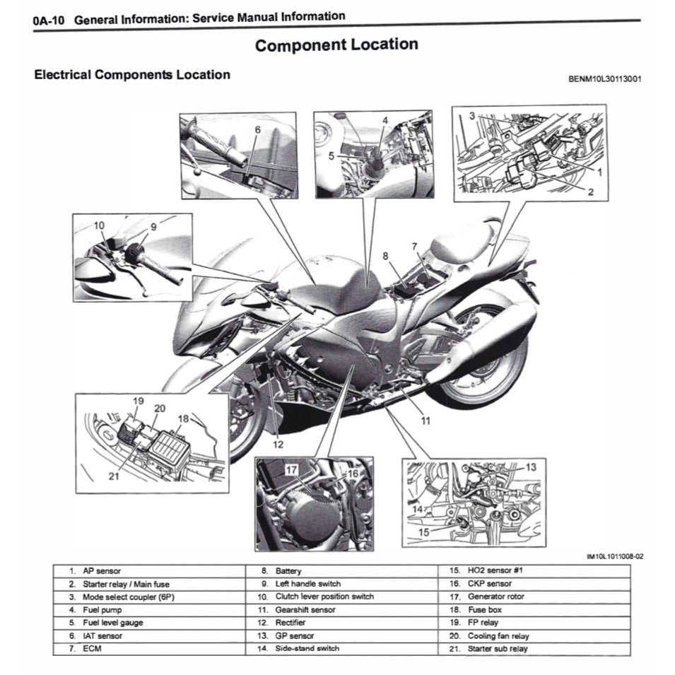 SUZUKI HAYABUSA GSX1300R/RR (1999-2022) SERVICE WORKSHOP MANUAL + PARTS CATALOGUE + OWNER'S MANUAL - Image 4