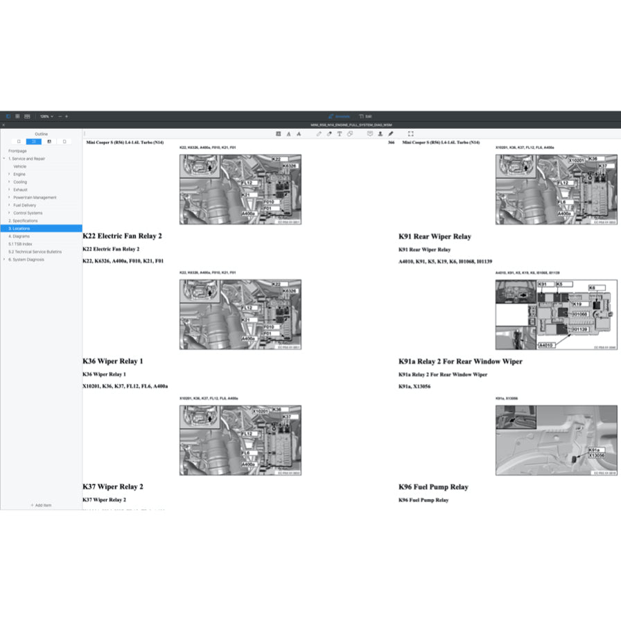 MINI COOPER S R55/56/57 N14 (2006-2012) ENGINE SERVICE WORKSHOP MANUAL + COMPONENT LOCATION+ WIRING - Image 8