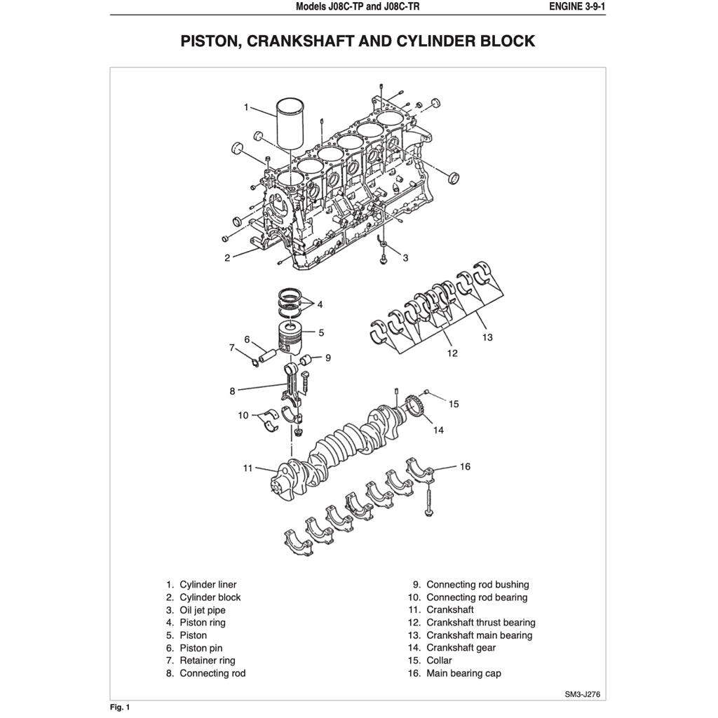 HINO ENGINE J08C-TP/TR WORKSHOP SERVICE REPAIR MANUAL - Image 6