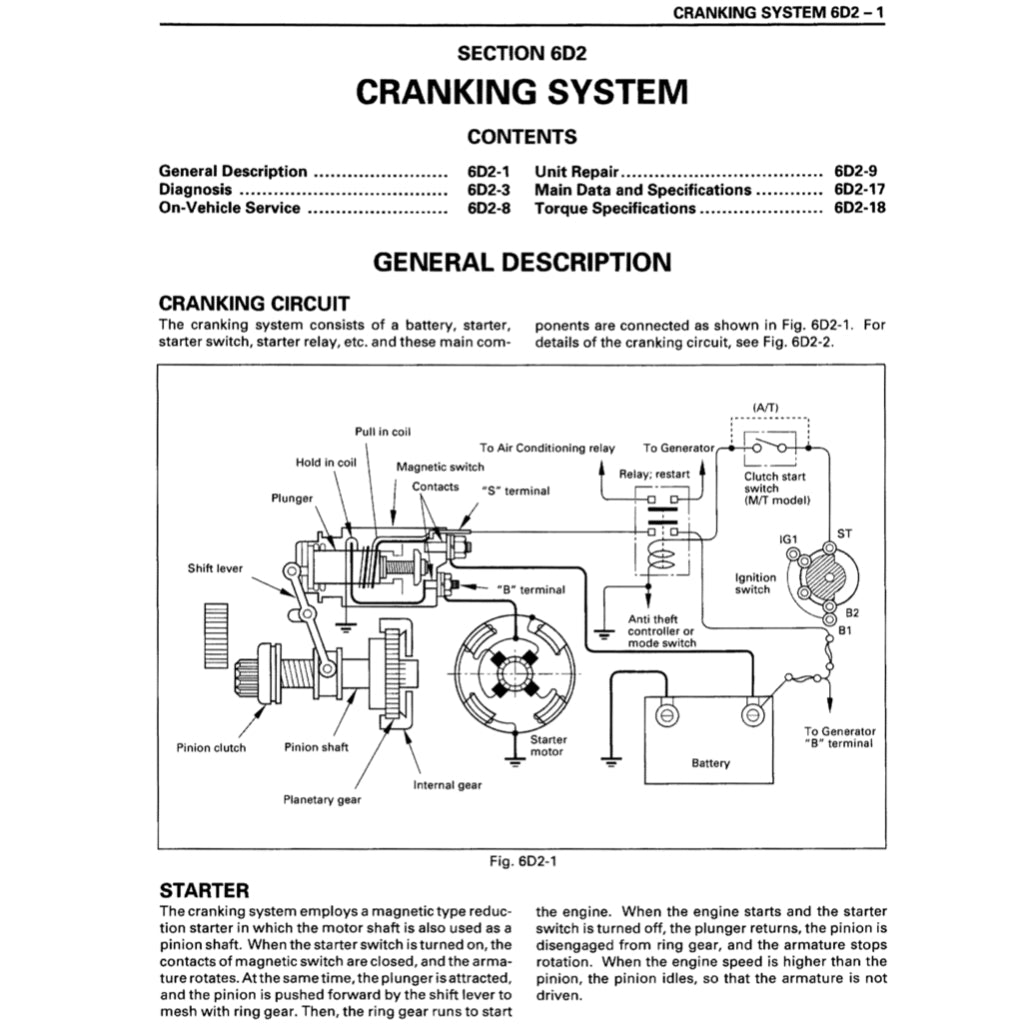 ISUZU TROOPER UX (1994-1997) SERVICE WORKSHOP MANUAL - Image 10
