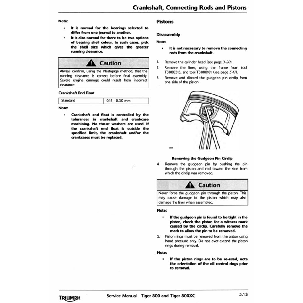 TRIUMPH TIGER 800 XC (2011-2014) SERVICE WORKSHOP MANUAL + OWNER'S MANUAL - Image 8