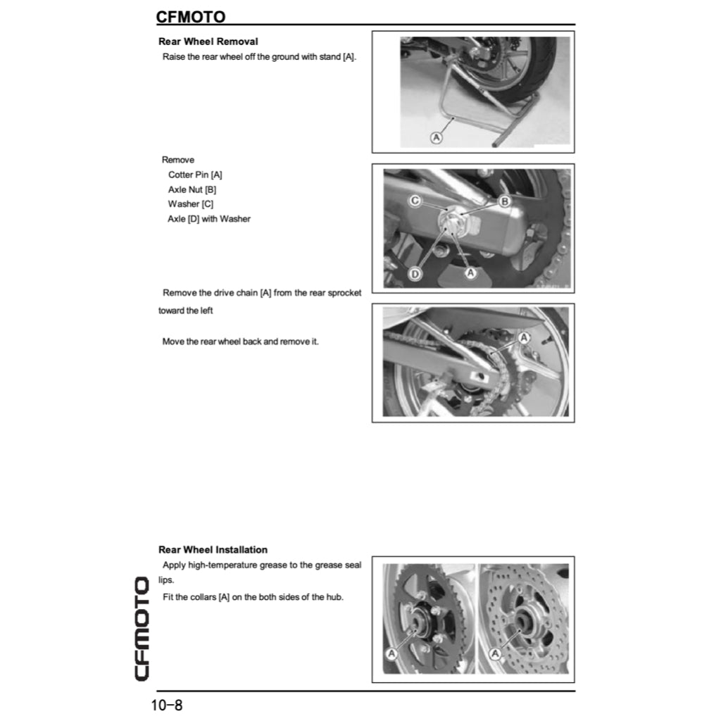 CFMOTO 400NK CF400-A (2017-2022) SERVICE WORKSHOP MANUAL + PARTS CATALOGUE + OWNER'S MANUAL - Image 8