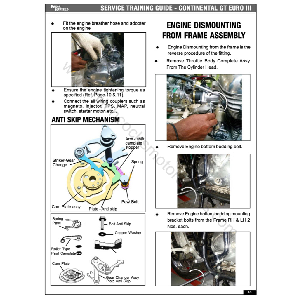 ROYAL ENFIELD CONTINENTAL GT 535 (2013-2016) SERVICE WORKSHOP MANUAL + PARTS CATALOGUE + OWNER'S MANUAL - Image 5