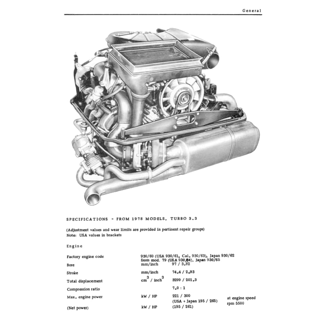 PORSCHE 911 930 T (1975-1987) SERVICE WORKSHOP MANUAL + PARTS CATALOGUE - Image 5