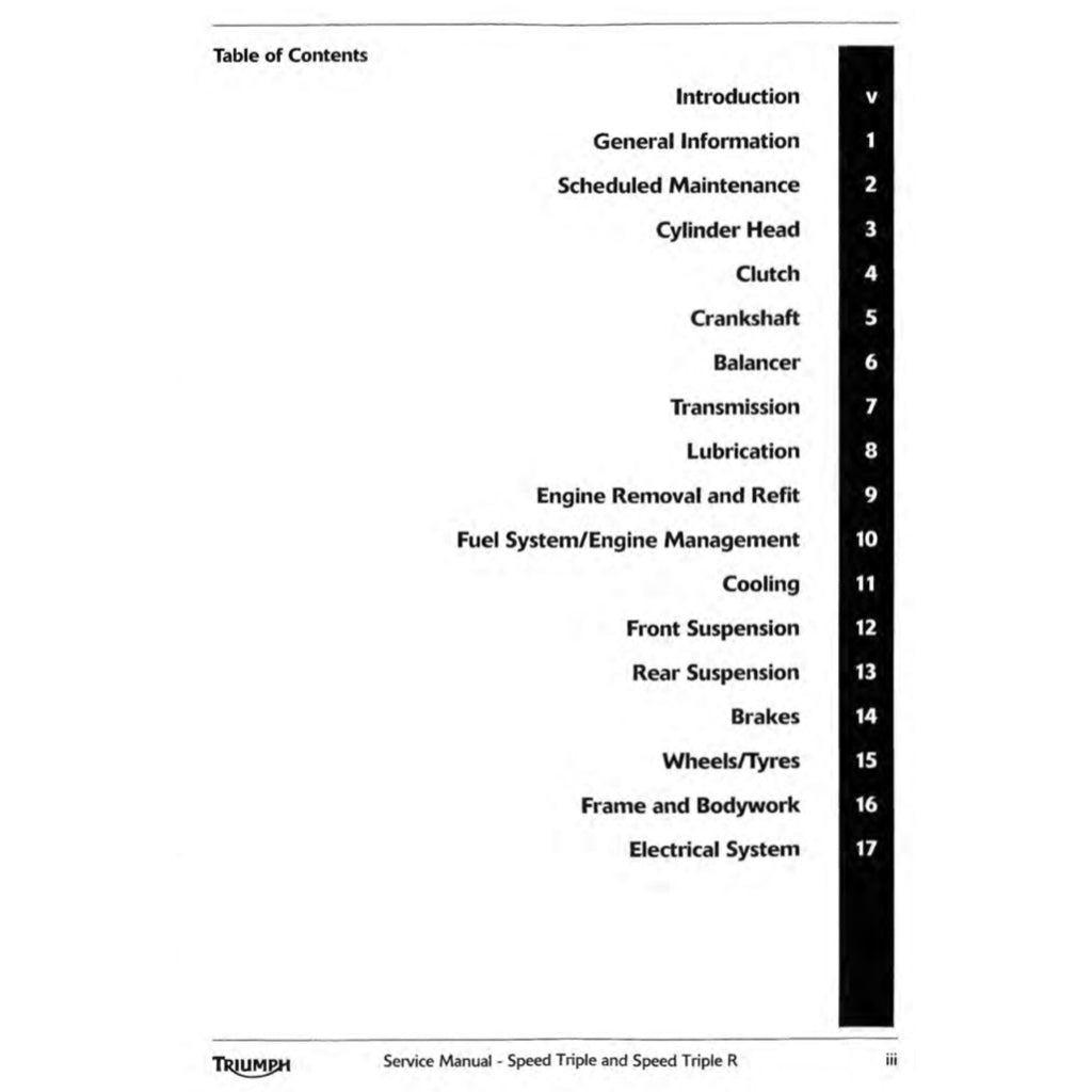 TRIUMPH SPEED TRIPLE/ R 1050 (2011-2016) SERVICE WORKSHOP MANUAL + OWNER'S MANUAL - Image 3