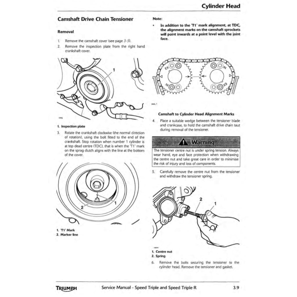 TRIUMPH SPEED TRIPLE/ R 1050 (2011-2016) SERVICE WORKSHOP MANUAL + OWNER'S MANUAL - Image 5
