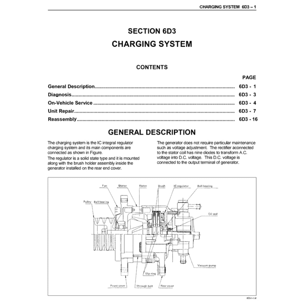 ISUZU ENGINE 4H SERIES (4HF1/G1/G1T/EI-T/EI-TC) SERVICE WORKSHOP MANUAL - Image 7