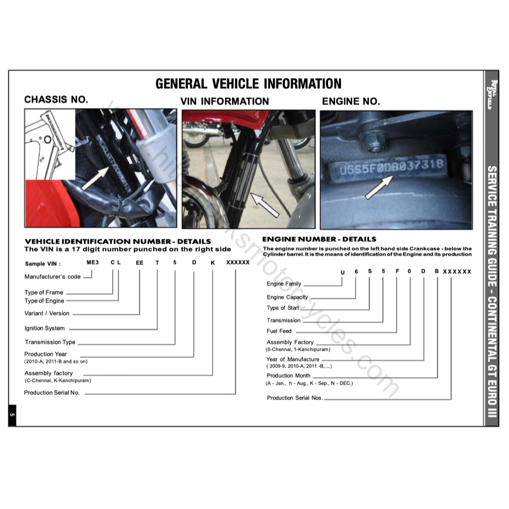 ROYAL ENFIELD CONTINENTAL GT 535 (2013-2016) SERVICE WORKSHOP MANUAL + PARTS CATALOGUE + OWNER'S MANUAL - Image 10