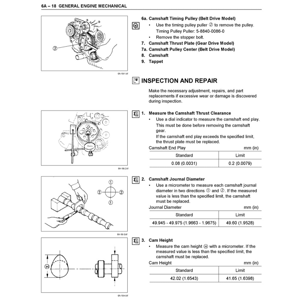 ISUZU ENGINE 4J SERIES (B1/B1T/B1TC/G2) SERVICE WORKSHOP MANUAL - Image 7