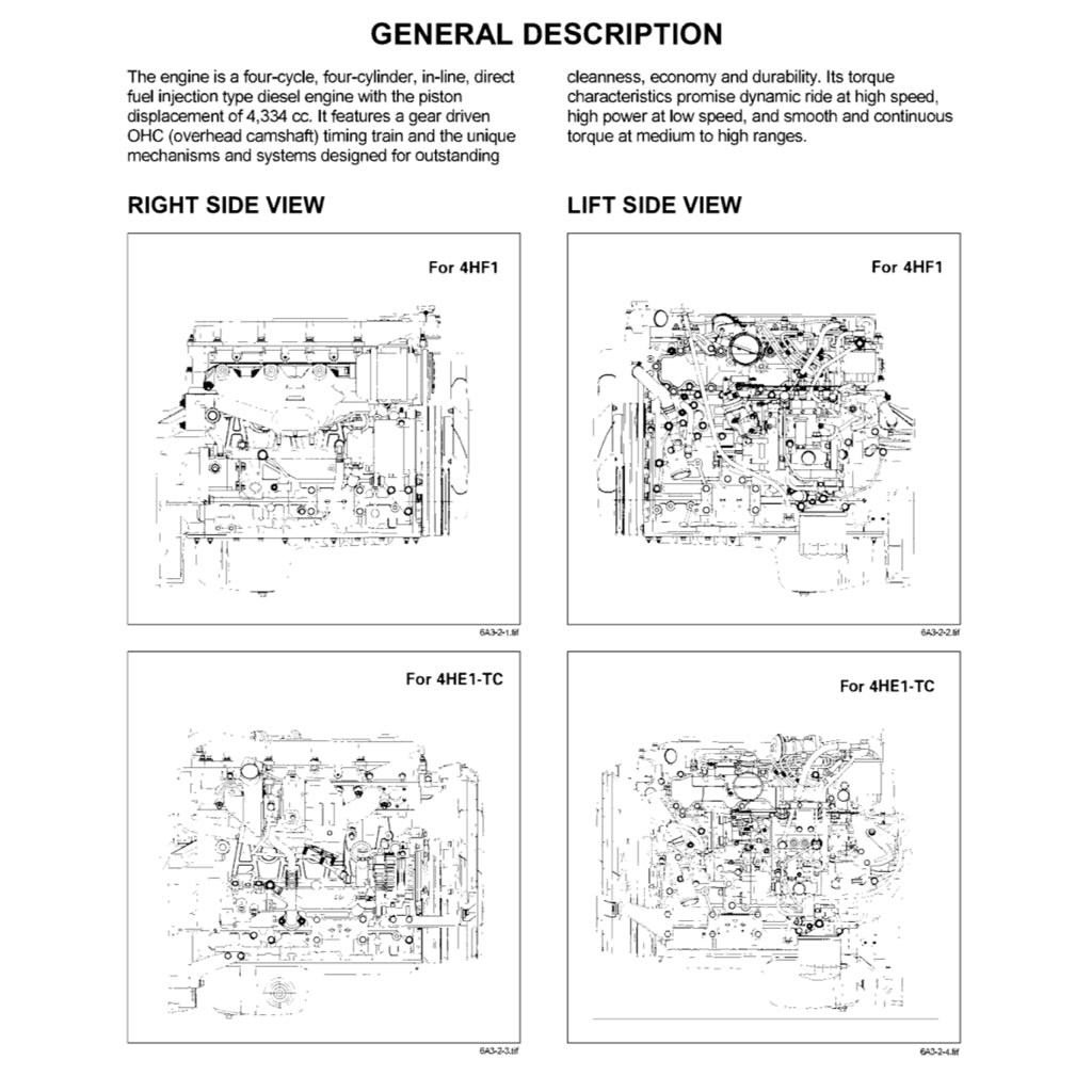 ISUZU ENGINE 4H SERIES (4HF1/G1/G1T/EI-T/EI-TC) SERVICE WORKSHOP MANUAL - Image 4