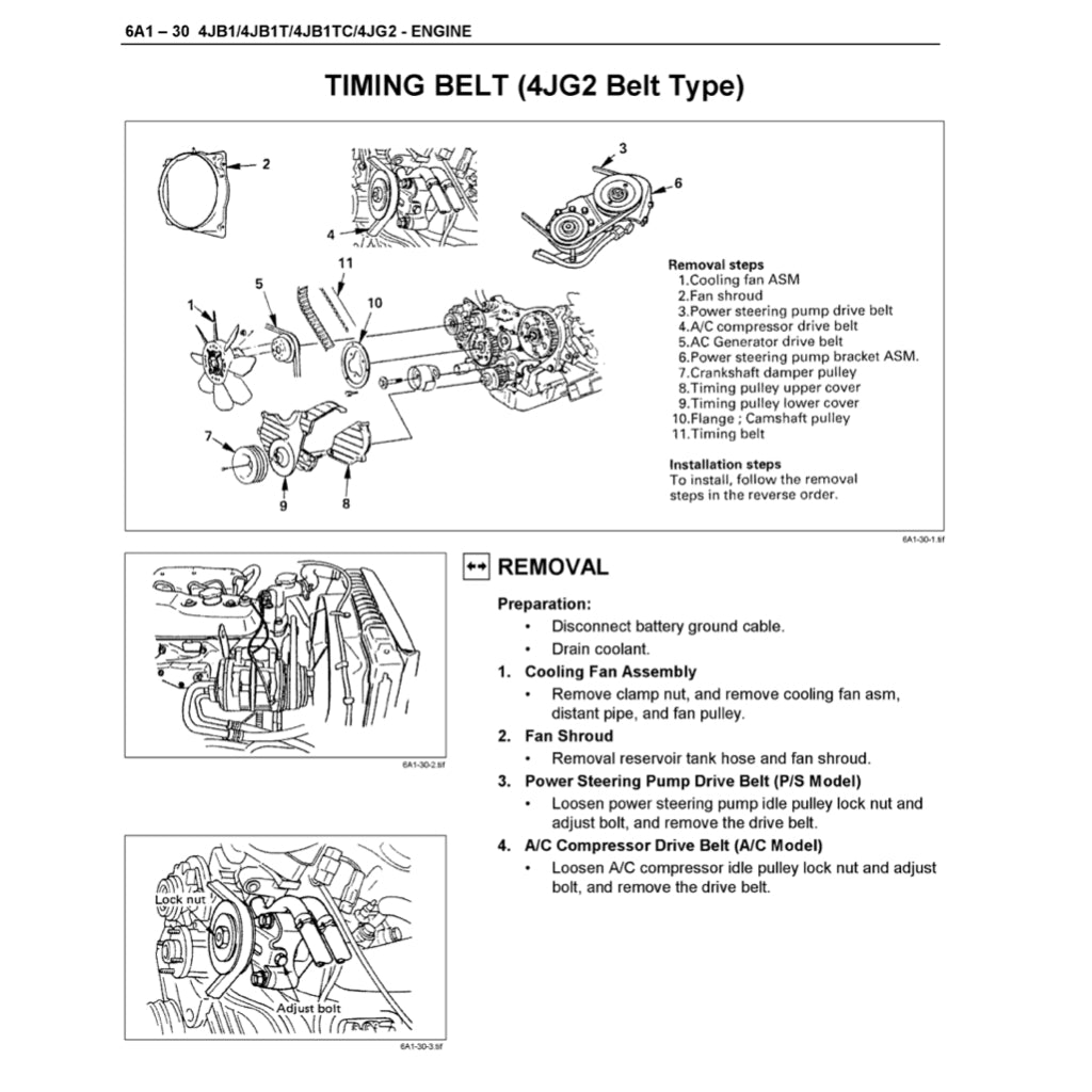 ISUZU ENGINE 4J SERIES (B1/B1T/B1TC/G2) SERVICE WORKSHOP MANUAL - Image 4