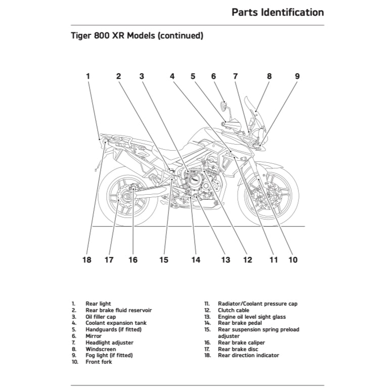 TRIUMPH TIGER EXPLORER 800 XR/XRX/XRT (2017-2021) SERVICE WORKSHOP MANUAL + OWNER'S MANUAL - Image 4