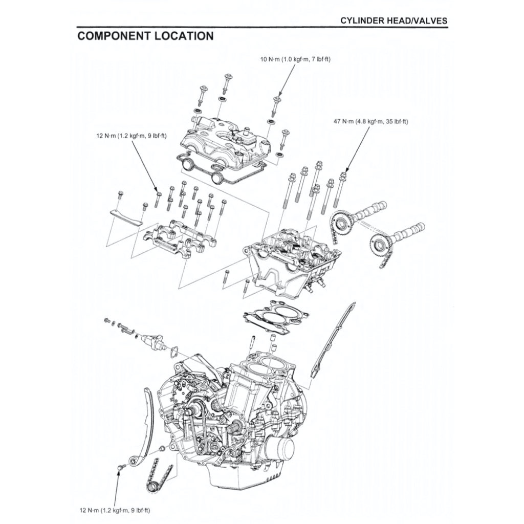 HONDA CBR500R RA (2013-2016) SERVICE WORKSHOP MANUAL + PARTS CATALOGUE + OWNER'S MANUAL - Image 8