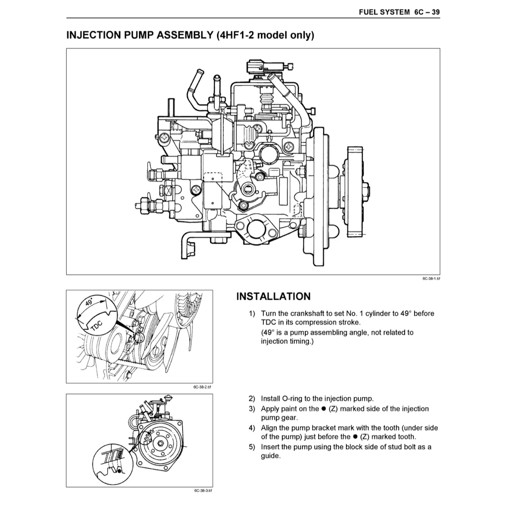 ISUZU ENGINE 4H SERIES (4HF1/G1/G1T/EI-T/EI-TC) SERVICE WORKSHOP MANUAL - Image 10