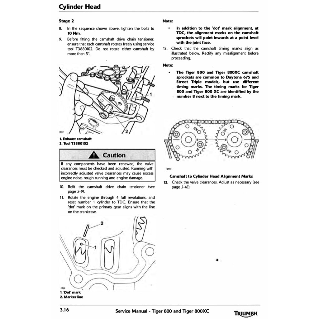 TRIUMPH TIGER 800 XC (2011-2014) SERVICE WORKSHOP MANUAL + OWNER'S MANUAL - Image 7