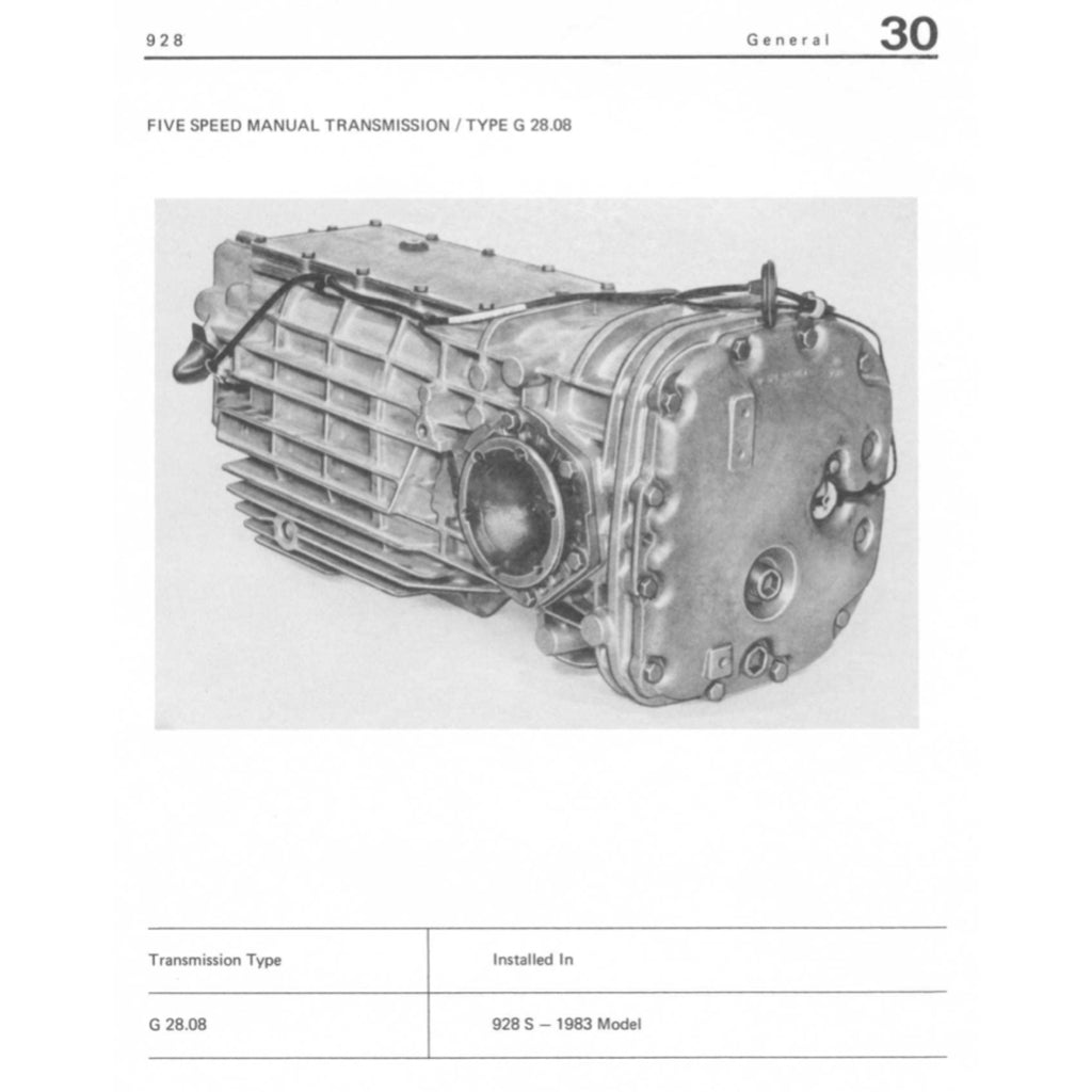 PORSCHE 928 (1977-1995) SERVICE WORKSHOP MANUAL + PARTS CATALOGUE - Image 3