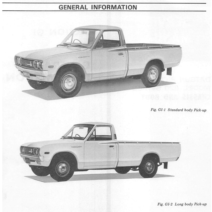 DATSUN PICKUP 620 (1972-1979) SERVICE WORKSHOP MANUAL - Image 6