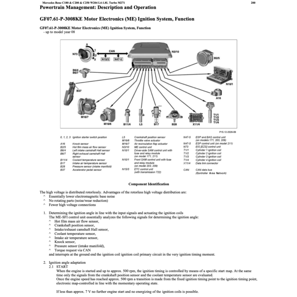MERCEDES BENZ C-CLASS W204 M271 ENGINE (2007-2015) SERVICE WORKSHOP MANUAL - Image 6