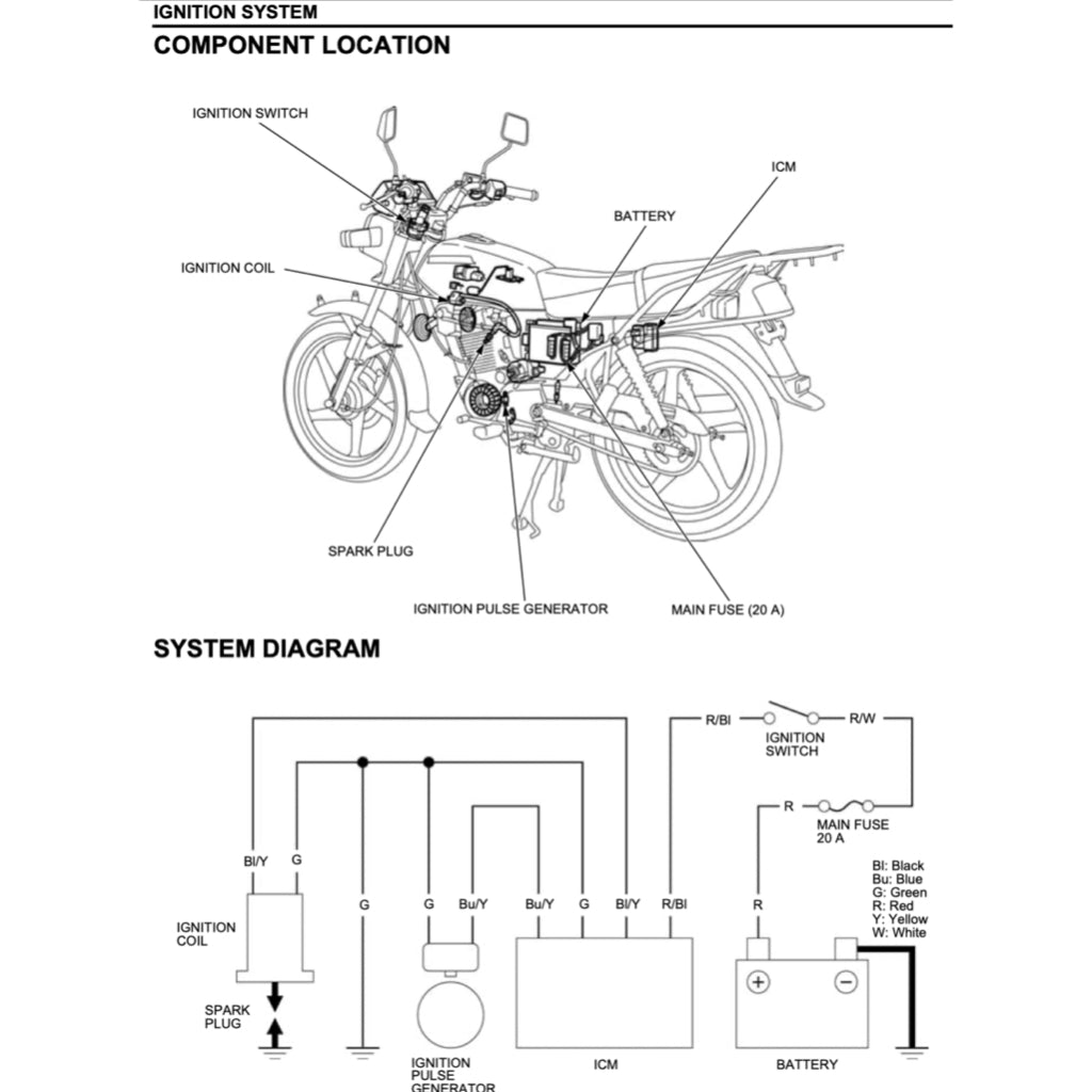 HONDA CGL125 WH-A (2006-2015) SERVICE WORKSHOP MANUAL + PARTS CATALOGUE - Image 6
