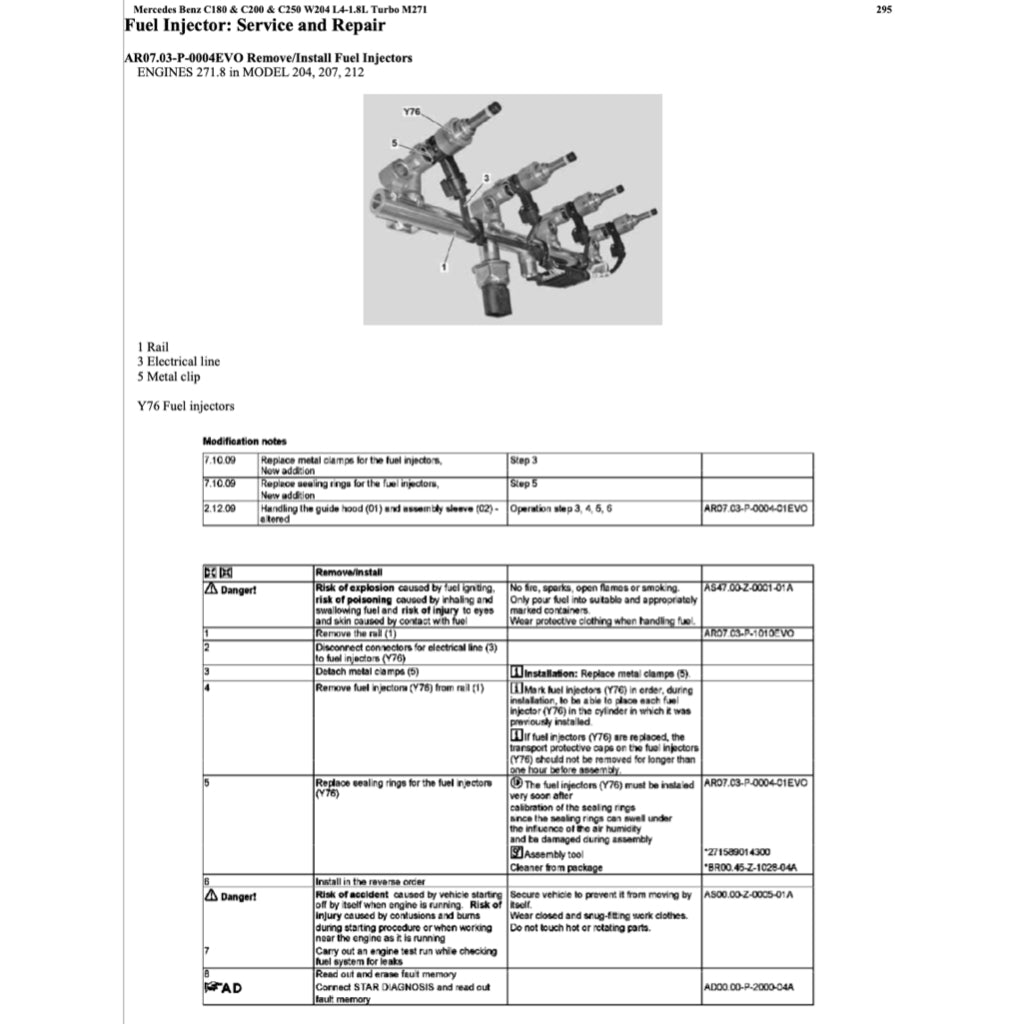 MERCEDES BENZ C-CLASS W204 M271 ENGINE (2007-2015) SERVICE WORKSHOP MANUAL - Image 7