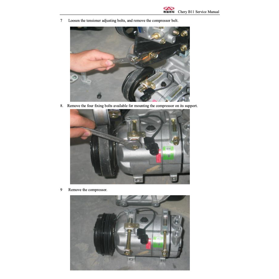 CHERY EASTAR B11 (2004-2011) SERVICE WORKSHOP MANUAL - Image 5