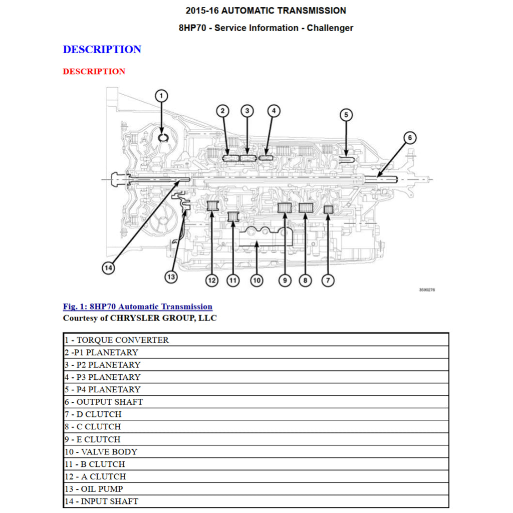 DODGE CHALLENGER III (2008-2020) SERVICE WORKSHOP MANUAL - Image 8