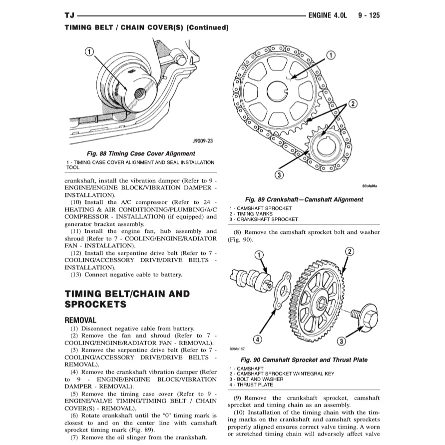 JEEP WRANGLER TJ (1996-2006) SERVICE WORKSHOP MANUAL + PARTS CATALOGUE - Image 7