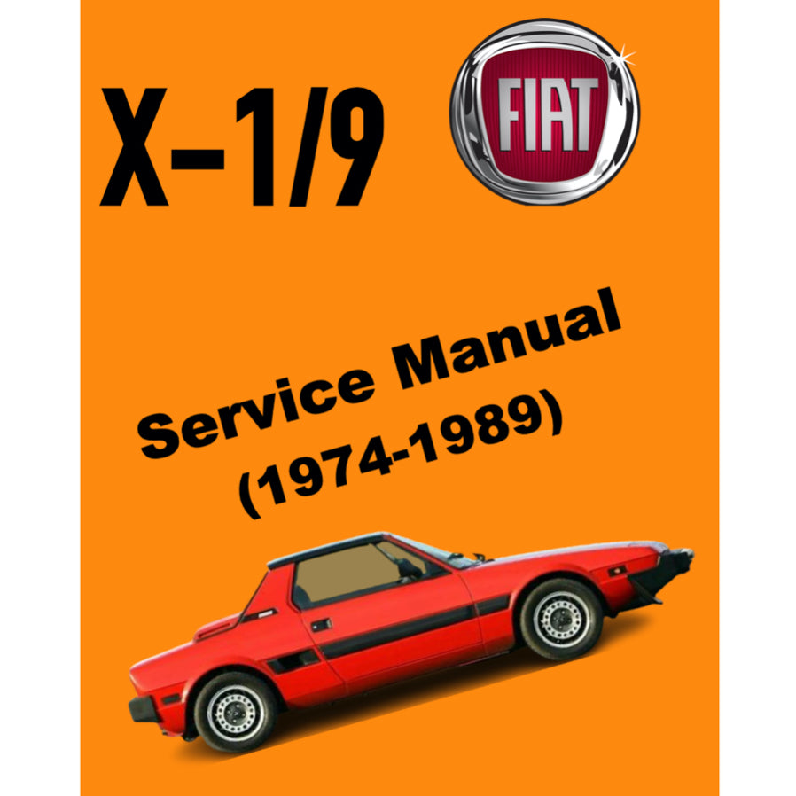 FIAT X-1/9 (1974-1989) SERVICE WORKSHOP MANUAL + PARTS CATALOGUE - Image 2