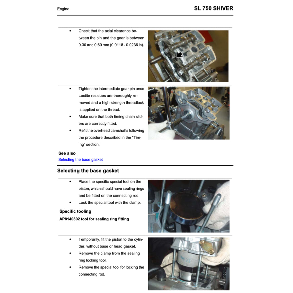 APRILIA SHIVER SL750 (2007-2016) SERVICE WORKSHOP MANUAL + PARTS CATALOGUE + OWNER'S MANUAL - Image 6