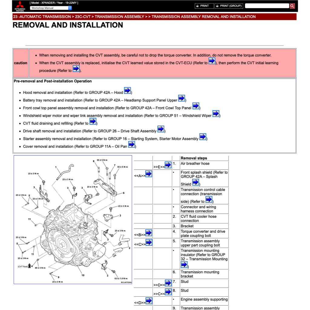 MITSUBISHI XPANDER NC (2019-2023) SERVICE WORKSHOP MANUAL - Image 6