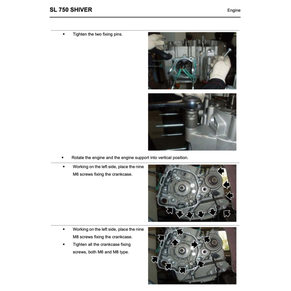 APRILIA SHIVER SL750 (2007-2016) SERVICE WORKSHOP MANUAL + PARTS CATALOGUE + OWNER'S MANUAL - Image 7